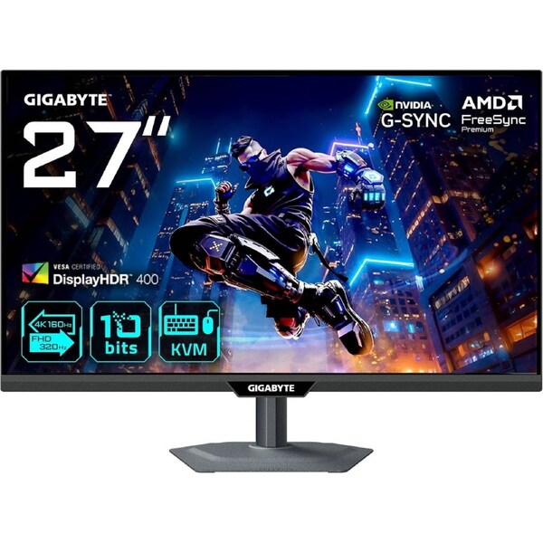 Gigabyte M27UP - 27" 4K 2160p 160Hz / 24" 1080p 320Hz Dual-Mode IPS Gaming Monitor