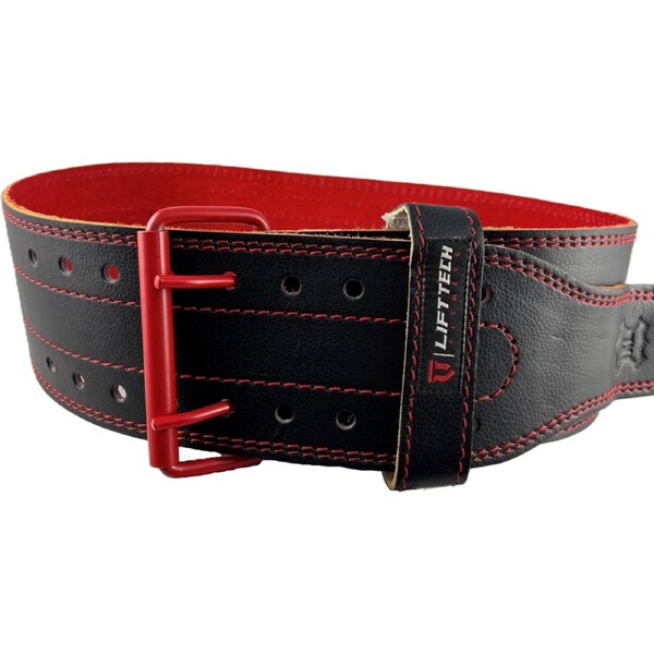 Lift-Tech Elite Pro Leather Heavy Weight Lifting Belt Black 4in Extra Large