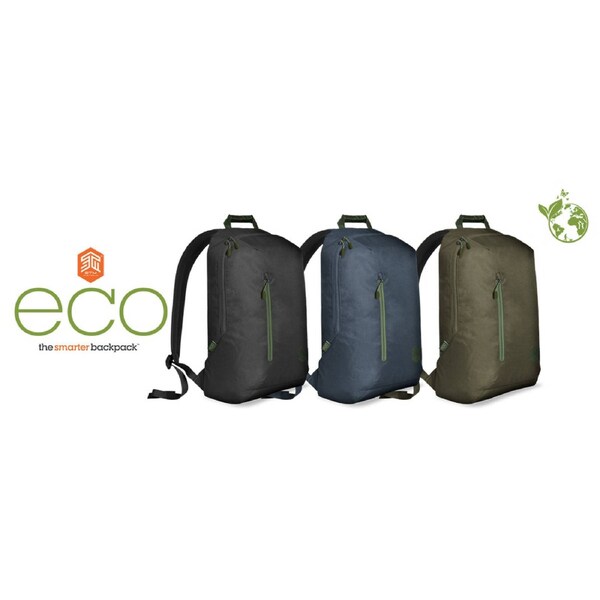 STM (ECO) LAPTOP BACKPACK FITS UP TO 16" BLUE 3YR WTY