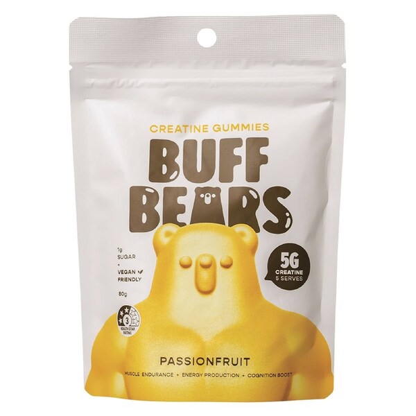 Buff Bears Creatine Gummies Passionfruit 80g