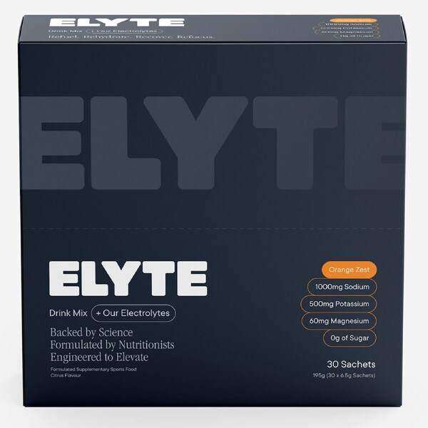 Elyte Hydration Powder Electrolyte Drink Orange 30 Pack