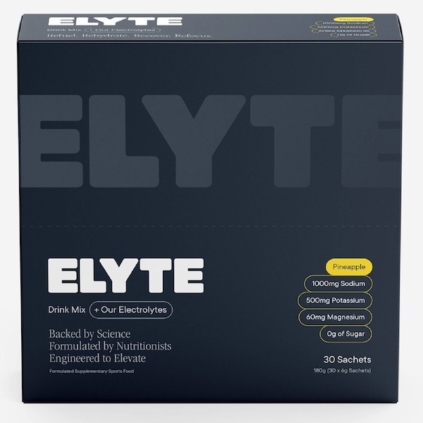 Elyte Hydration Powder Electrolyte Drink Pineapple 30 Pack