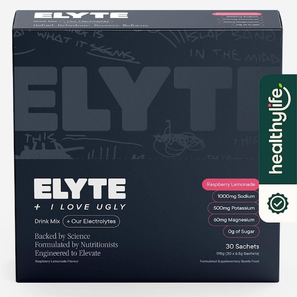 Elyte Hydration Powder Electrolyte Drink Rasperry Lemonade 30 Pack