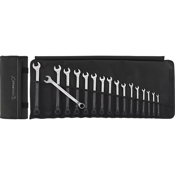 Stahlwille 17pc Long Ring Open Metric Spanner Set 6-22mm 96401005 14/17