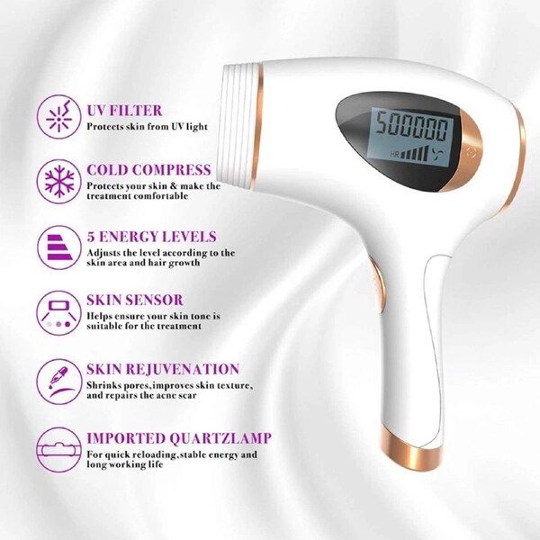3in1 Laser Hair Removal Cooling Rejuvenation Acne Treatment Bikini Trimmer