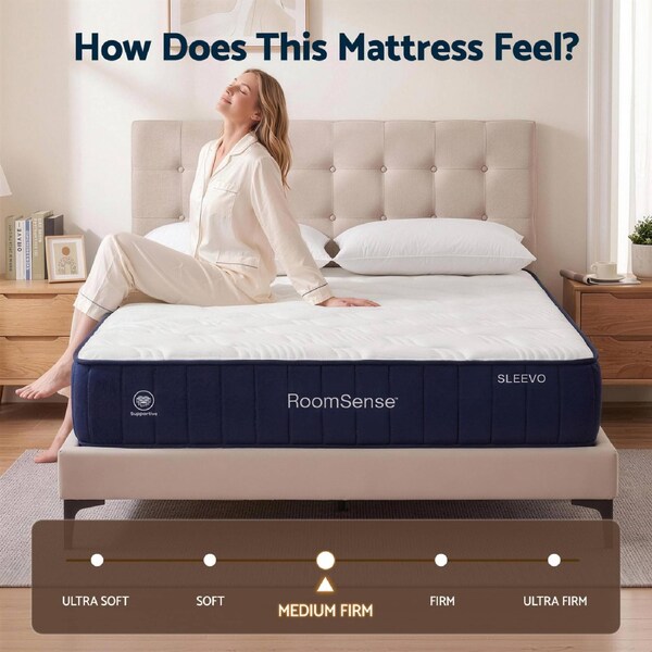 RoomSense Queen Mattress, 26cm Orthopedic Firm Mattress for Back Pain Relief
