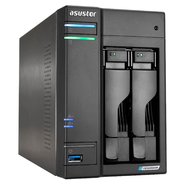 ASUSTOR 2-BAY NAS 3.5"/2.5"(0/2) QC-2.0GHz 4GB M.2(4) 2.5G(2) TWR 3YR