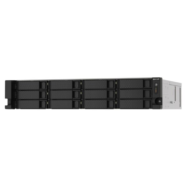 QNAP 12-BAY NAS 3.5"(0/12) AMD QC-2.2GHz 8GB 2.5GbE(2) PCIe RPS 2U RACK 3YR WTY