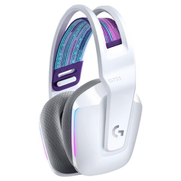 Logitech G733 Lightspeed Wireless RGB Gaming Headset - White White