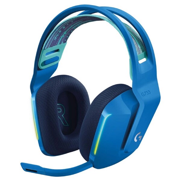 Logitech G733 Lightspeed Wireless RGB Gaming Headset - Blue Blue