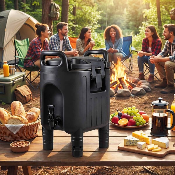 Giantex 10L Insulated Beverage Dispenser Commercial Coffee Tea Iced Thermal Drink Server Container Hot/Cold Water
