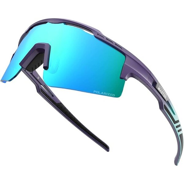 OutdoorMaster Hawk II Polarised Sports Sunglasses TR90 UV400 Cycling Glasses Blue