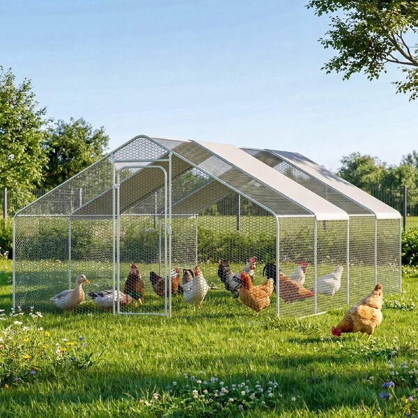 Advwin 6 * 3 * 1.98m Extra Large Metal Chicken Cage Outdoor Chicken Coop