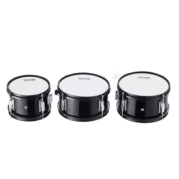 Kids Drum Set, 5-Piece, 406.4 mm Beginner Full Drum Set with Bass Toms Snare Floor Drum Adjustable Throne Cymbal Hi-Hat Pedal and Two Pairs of Drumsticks, Starter Drum Kit for Child Kids, Black