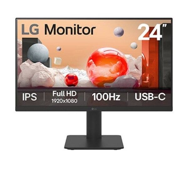 LG 23.8" (16:9) FHD IPS HDMI(2) USB-C 100Hz SPKR H/ADJ TILT VESA 3YR