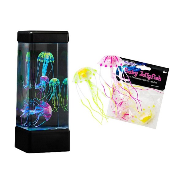 Jinx Luminous Jellyfish Lamp Bundle W/ Baby Jelly Accessory 135x135x360mm