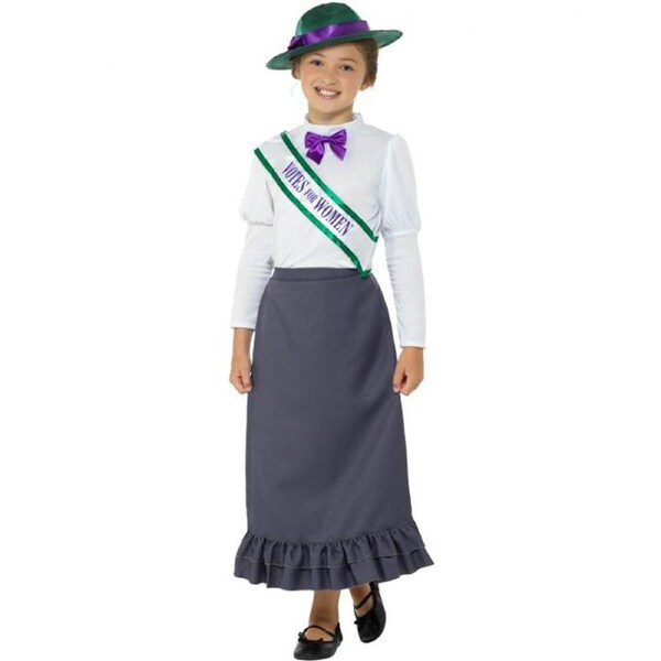 Victorian Suffragette Girls Costume Medium
