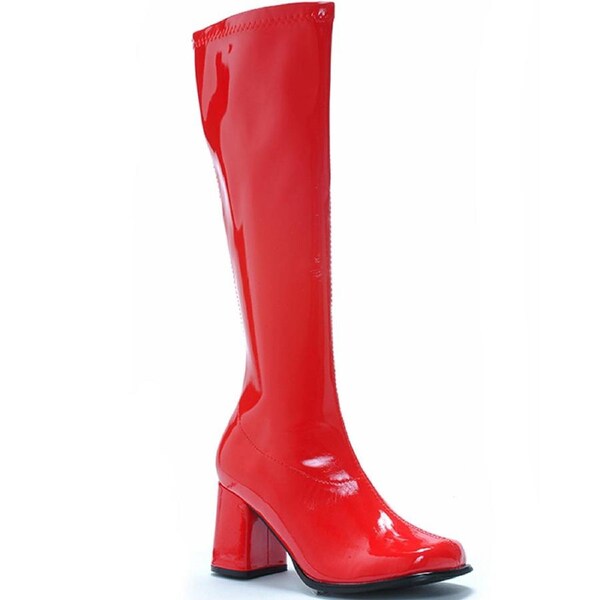 Red Patent Go Go Womens Boots 9