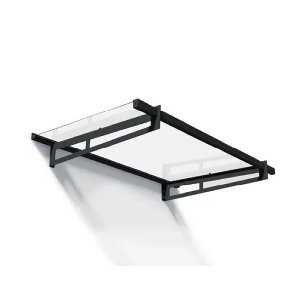 Bremen Door Awning 1.5m x 0.9m - Grey Frame With Clear Panel