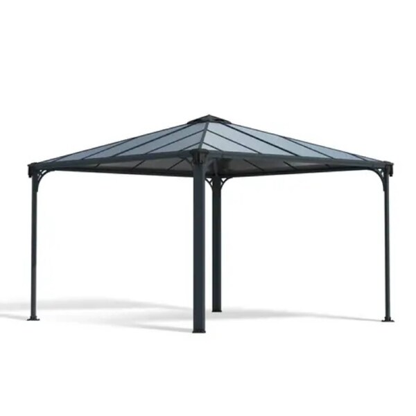 Palermo Gazebo 3.6m x 3.6m - Grey Frame With Grey Roof