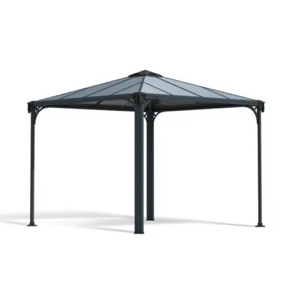Palermo Gazebo 3m x 3m - Grey Frame With Grey Roof