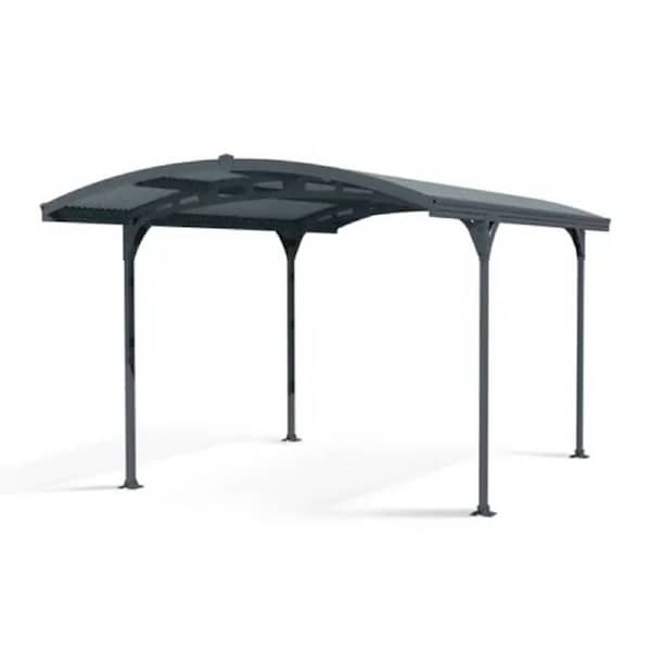 Atlas Carport 2.9m x 4.9m - Grey Frame With Grey Corrugated Roof