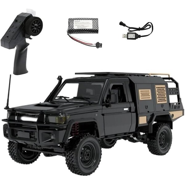 MN82S 1:12 RTR 4WD Off-Road RC Car 2.4GHz Toyota Landcruiser LC79 Tradies Ute (Black)