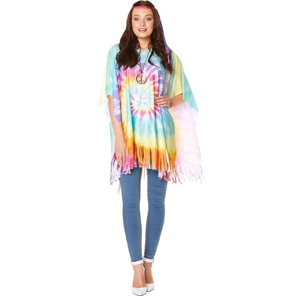 70s Hippie Poncho Womens Costume One Size