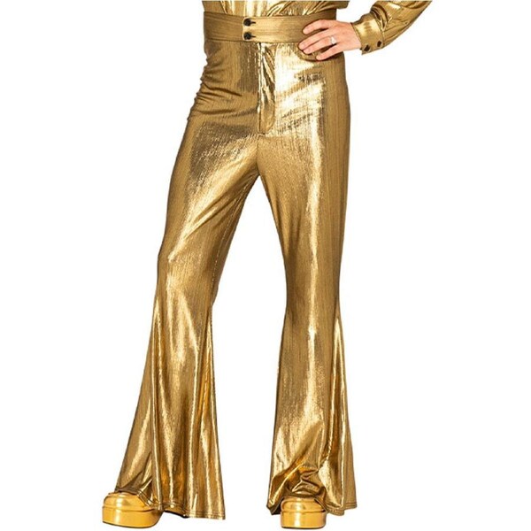 Hot Stuff Gold 70s Mens Flares Medium