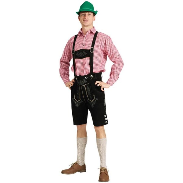 Ludwig Authentic Oktoberfest Leather Lederhosen Plus Size Mens Costume 3X
