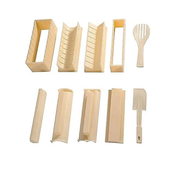 DIY Sushi Making Kit with Rice Roller Mold for Beginners Kitchen Set
