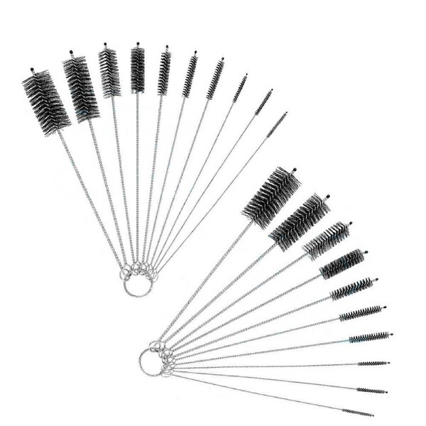 2 Set Nylon Straw Brush Cleaner Bottle Tube Pipe Small Long Cleaning