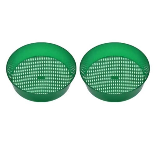 2pcs Garden Sieve for Soil Sand Green Mesh Stone Soil Small Gravel Sieves