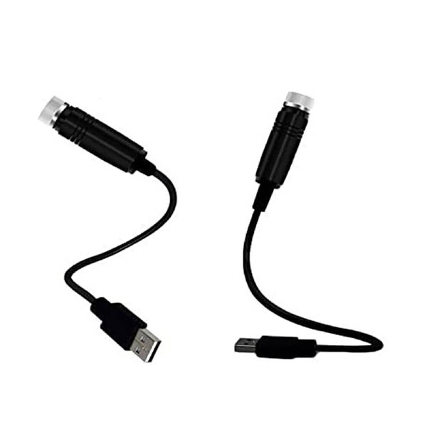 2pcs USB Mini Star LED Projector Light Night Atmosphere Lamp for Home and Car