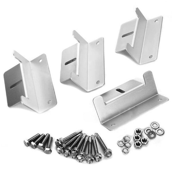 4pcs Roof Wall Solar Panel Mounting Kit Aluminum Z Bracket Set