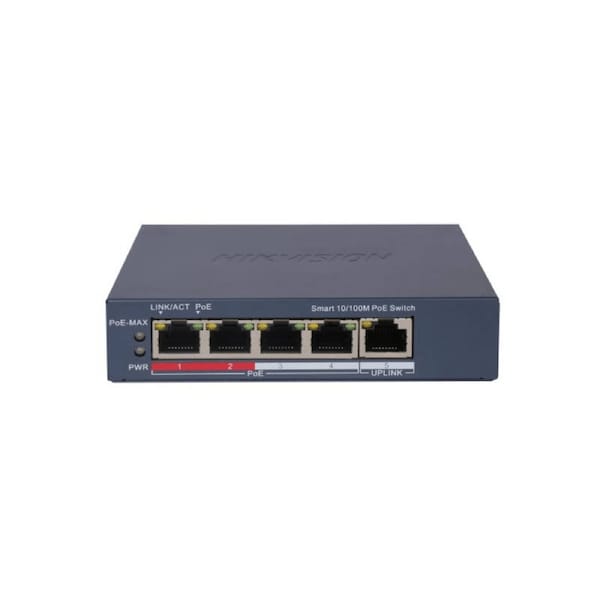 HIKVISION TRANSMISSION 3E1105P-EI 4 PORT MANAGED POE SWITCH 1X UPLINK 60W 2YR