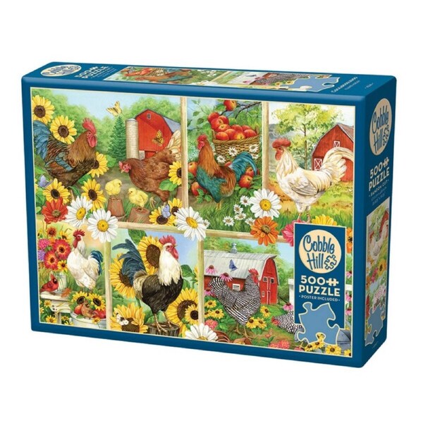 Cobble Hill Cockadoodledoo Jigsaw Puzzle incl Poster 500 Pieces