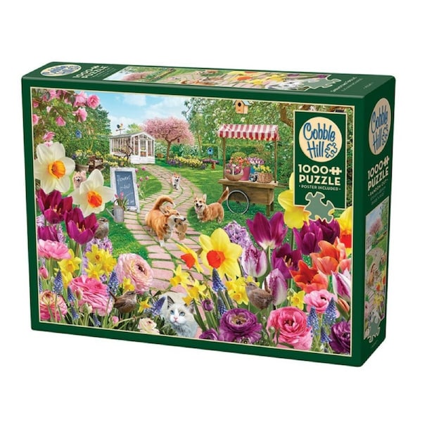 Cobble Hill Springtime Frolic Jigsaw Puzzle incl Poster 1000 Pieces