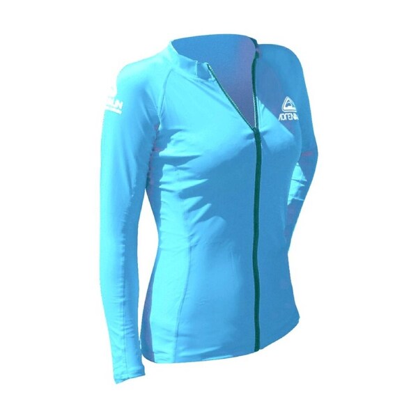Adrenaline Lady Long Sleeve Full Zip Swim Top/Rashie UPF50+ Sun Size 16 Aqua