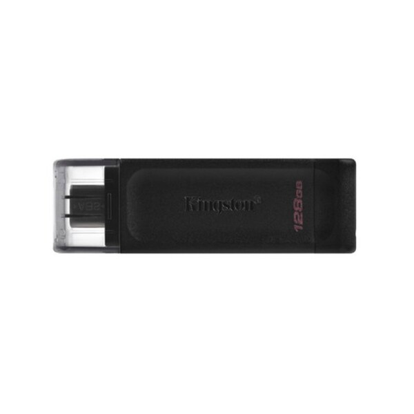 Kingston DataTraveler 70 DT70 128 GB USB 3.2 (Gen 1) Type C Flash Drive - Black