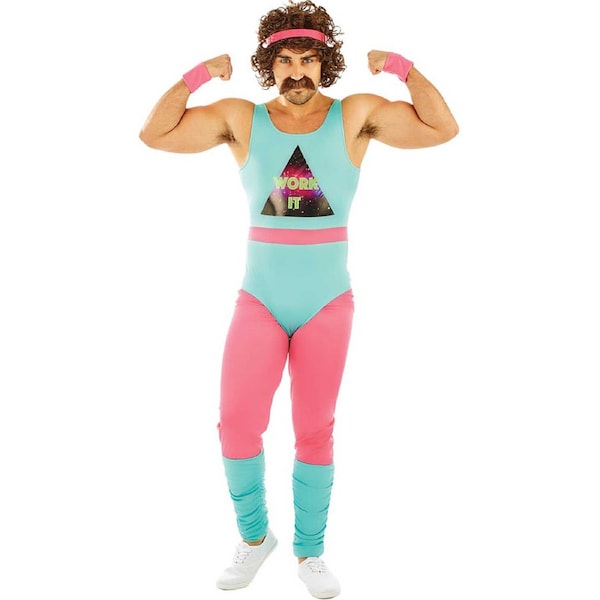 80s Fitness Instructor Mens Costume Large
