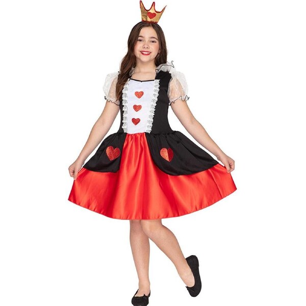 Wonderland Queen of Hearts Deluxe Girls Costume Extra Large