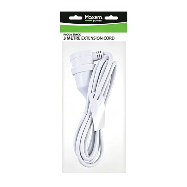 Deal365 1pce Power ExtensionCord 3mt-PiggyBack W