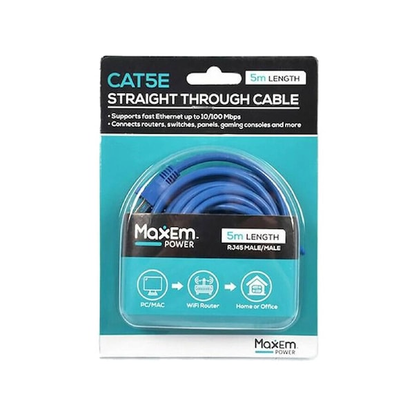 Deal365 1pce Straight Through Cable 5M PC To Hub
