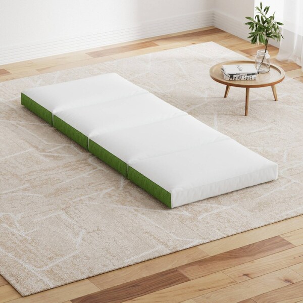 Foldable Mattress Folding Foam Single Green