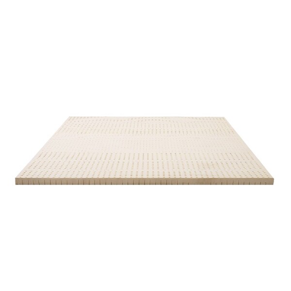 Latex Mattress Topper, 5cm Thick Cooling Bed Pad for Side Sleepers Pain Relief, 7 Zone Foldable Mat with Washable Cover for Guest Room Bedroom Double