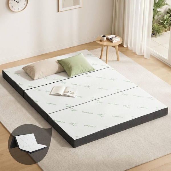 Foldable Mattress Folding Foam Double Bamboo