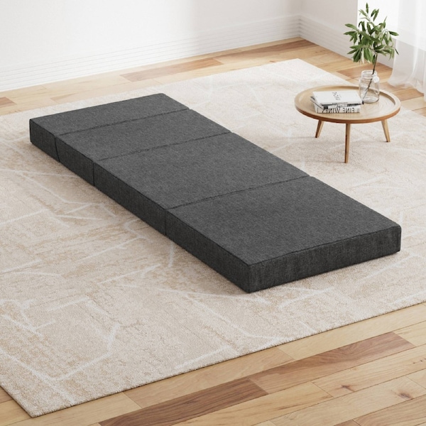 Foldable Mattress Folding Foam Bed Floor Mat Grey