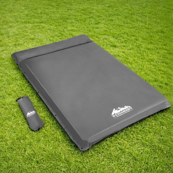 Self Inflating Mattress 10CM Camping Sleeping Mat Air Double Grey