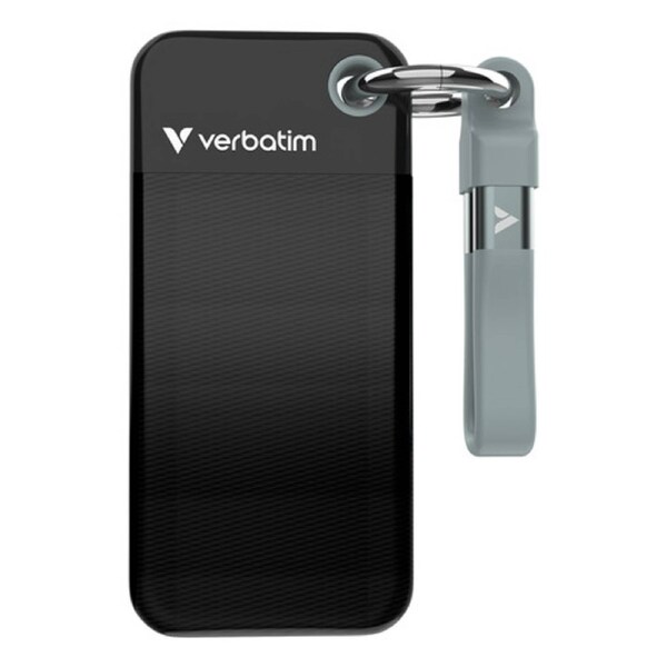 Verbatim Pocket 1 TB Portable Rugged Solid State Drive - M.2 External - Black, Grey - Desktop PC, Notebook Device Supported - USB 3.2 (Gen 2) Type C - 1000 MB/s Maximum Read Transfer Rate